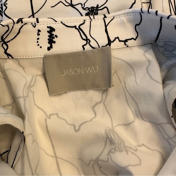 JASON Wu White & Black Button Down Sleeveless Top Size 6 - Picture 5 of 5